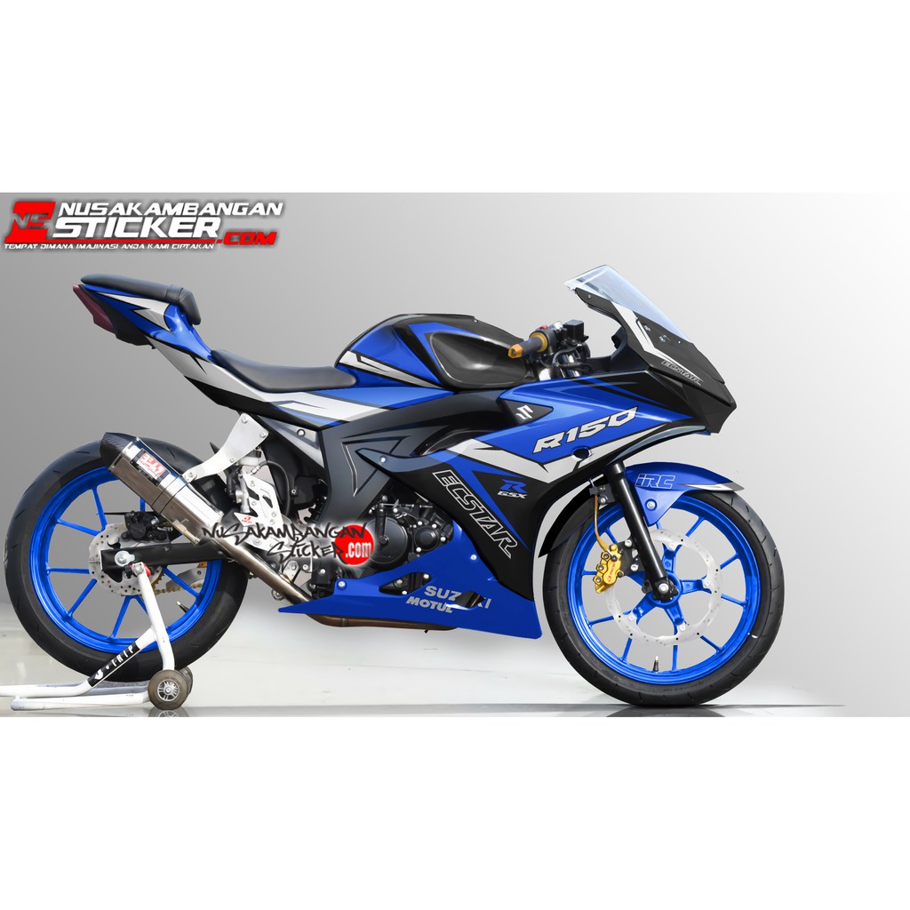 Decal Stiker GSXR150  ECSTAR BIRU