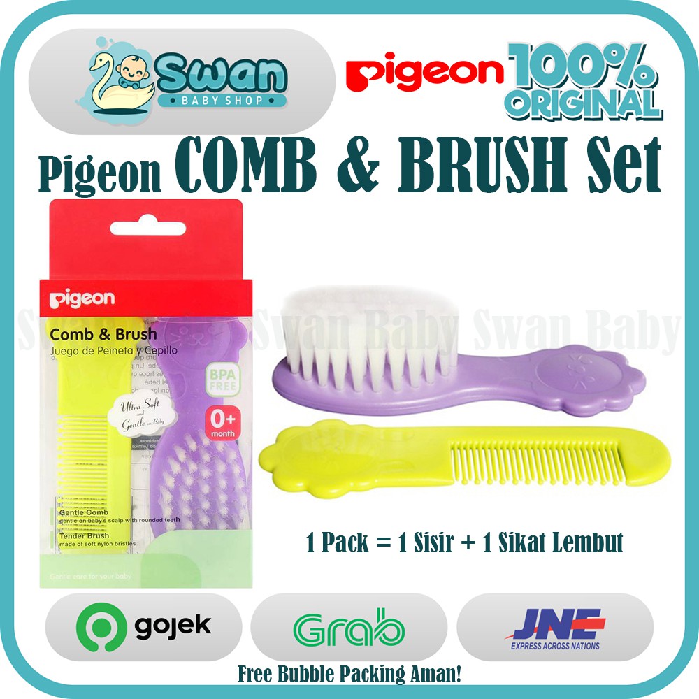 Pigeon Comb &amp; Hair Brush Set / Sisir Pigeon