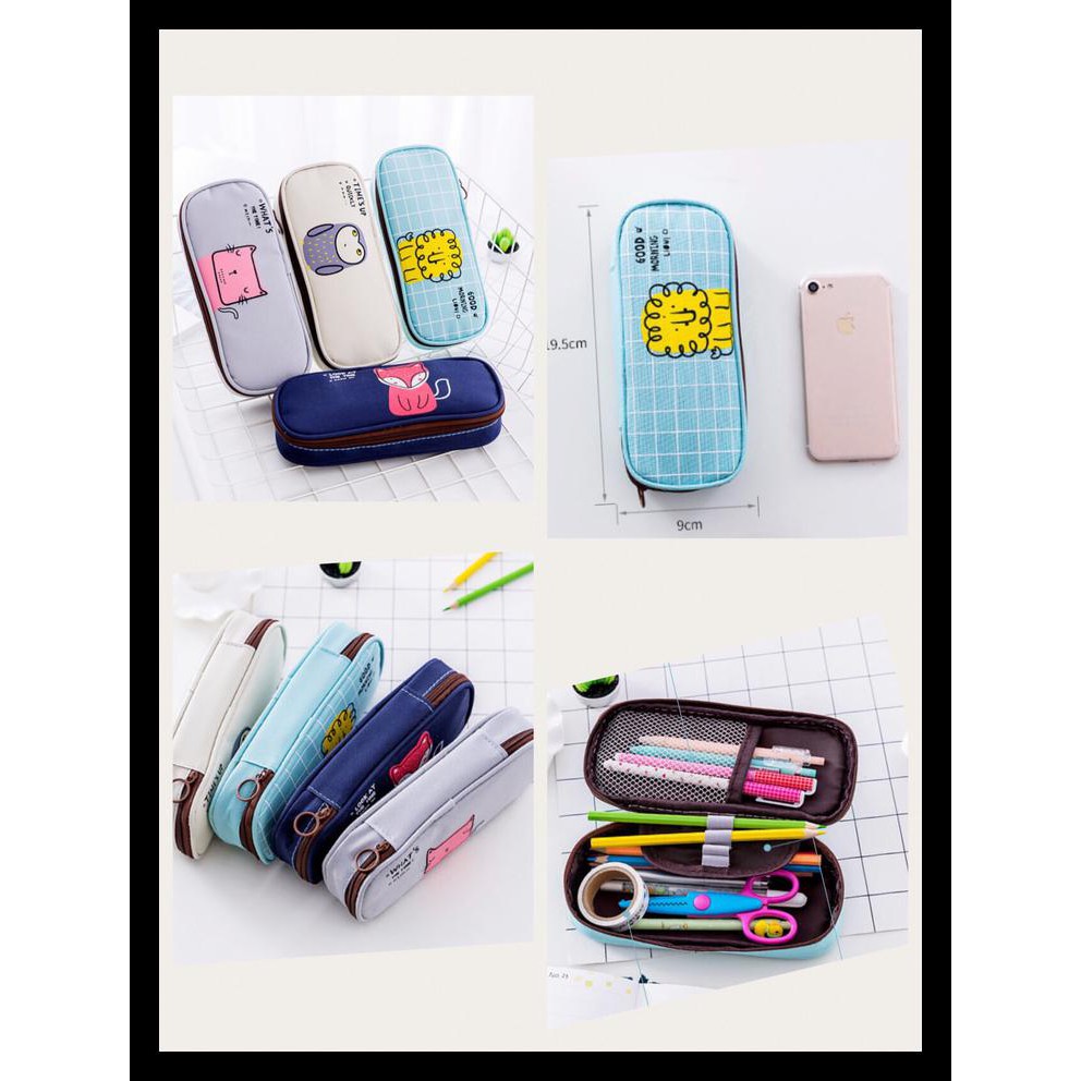 

New Good Morning Cute Animal Pencil Case, Pencil Pouch, Kotak Pensil Cuci Gudang