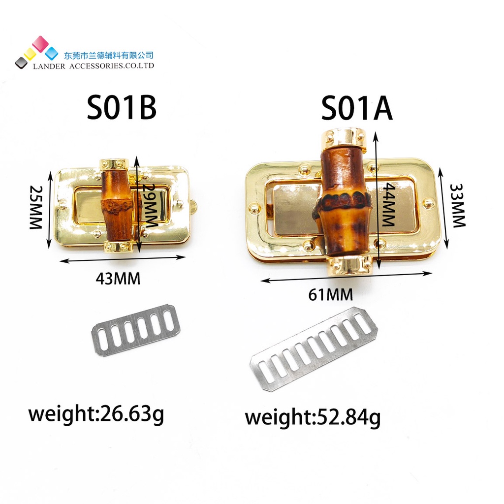 Bag Lock Kunci Tas Wanita Turn Lock Kayu / Aksesoris Tas /S-01