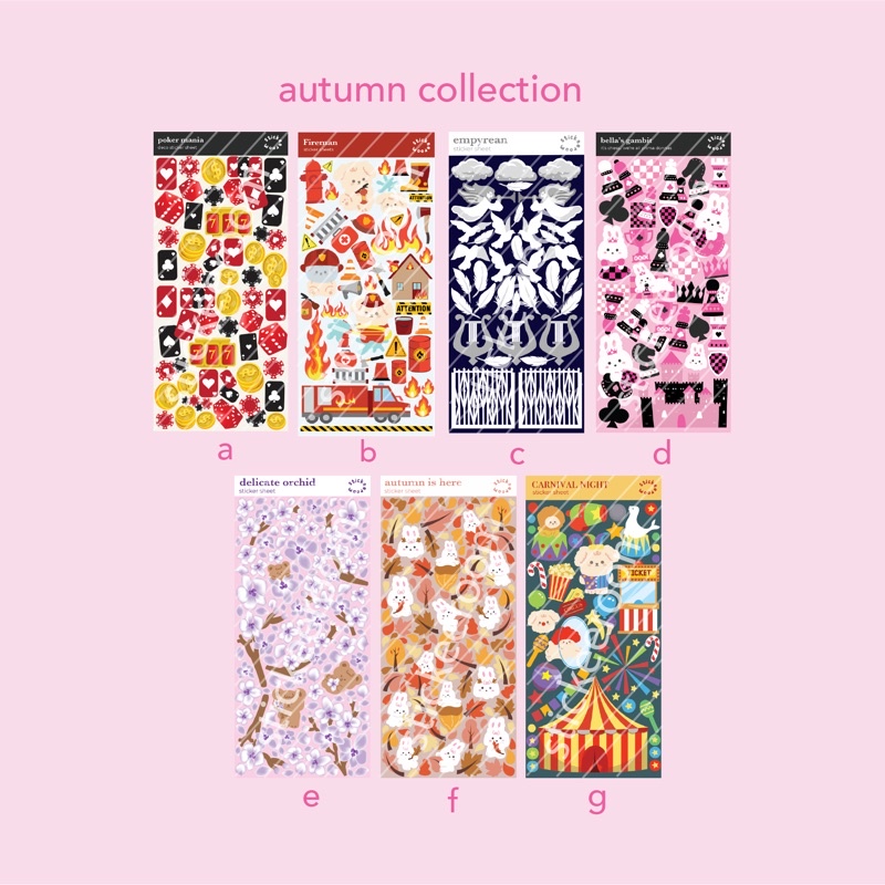 

autumn collection - sticker set / stiker sheet for journaling, polcos, decoration, etc