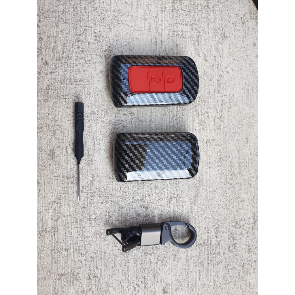 Casing Kunci Carbon Mitsubishi All New Pajero Sport Key Case Cover