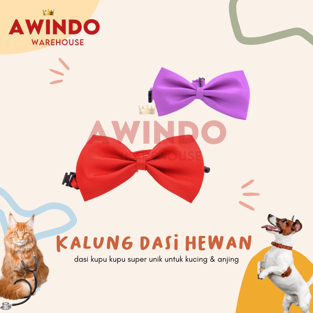 DASI KALUNG KUPU KUPU - Dasi Kupu Kupu Hewan Kucing Anjing