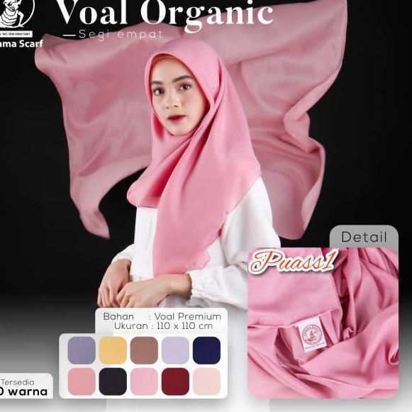 UDD Jilbab Voal Organic Plain umama satuan  □