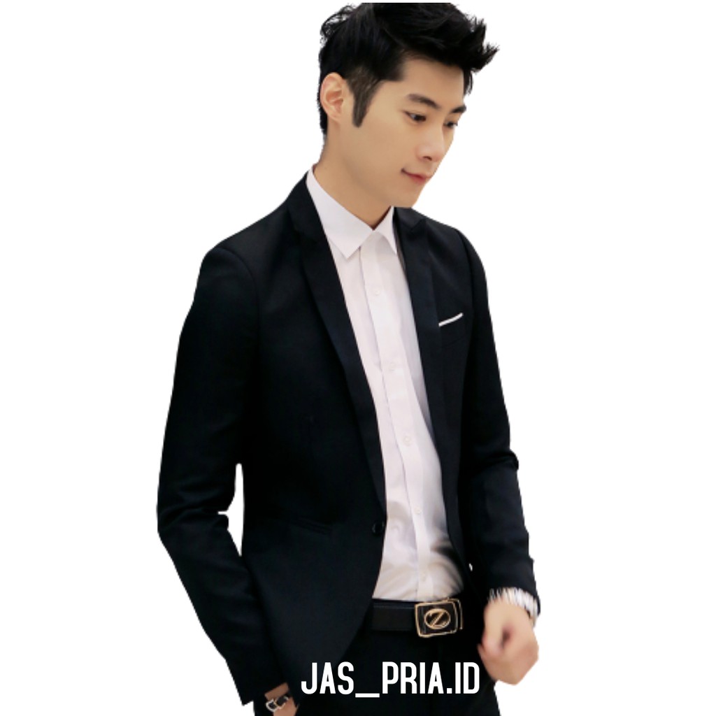 JAS PRIA BLAZER PRIA JAS FORMAL PRIA JAS NIKAH JAS BLAZER PRIA BLEZER PRIA JAS PRIA SLIMFIT-HITAM LIST 07