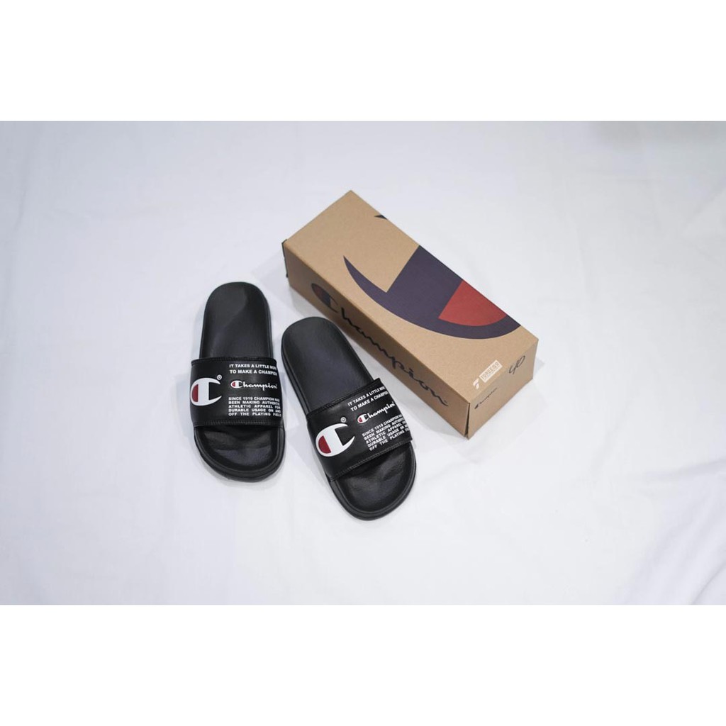 SANDAL SLIDE CHAMPION VARSITY BLACK
