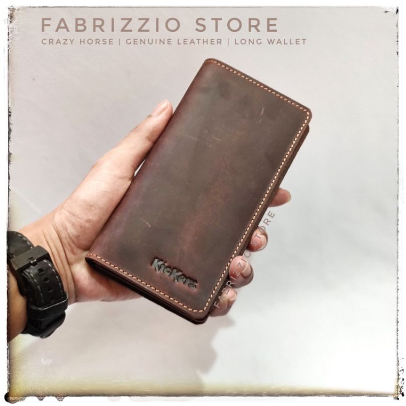 dompet panjang crazy horse kulit asli