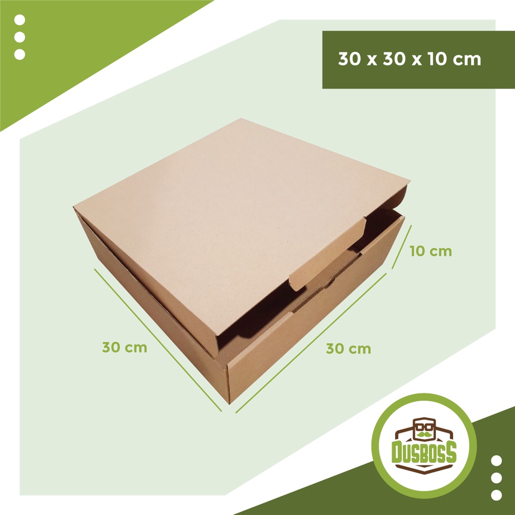 

Kardus karton uk.30 x 30 x 10 cm - Die Cut - Kotak kue / cake / kue lapis / multifungsi / dll