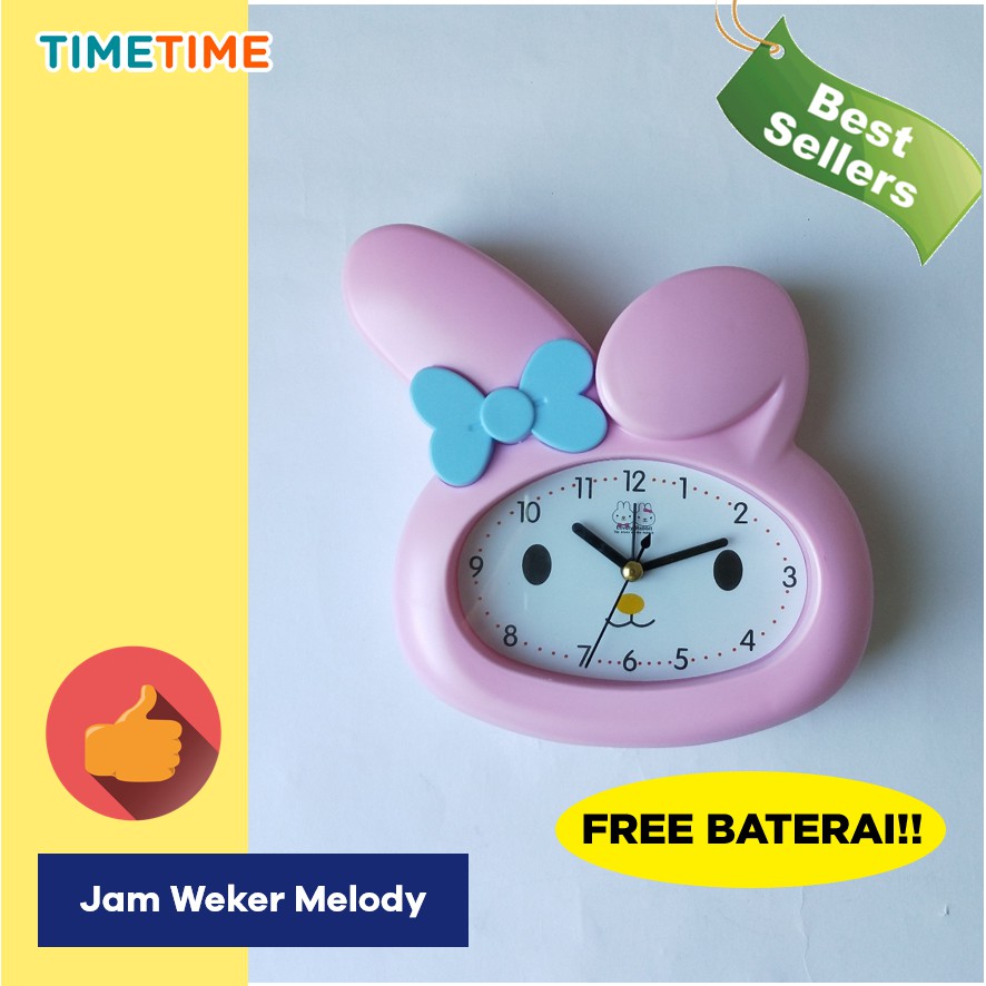 Jam Meja Weker Beker Melody MURAH AWET Free Baterai