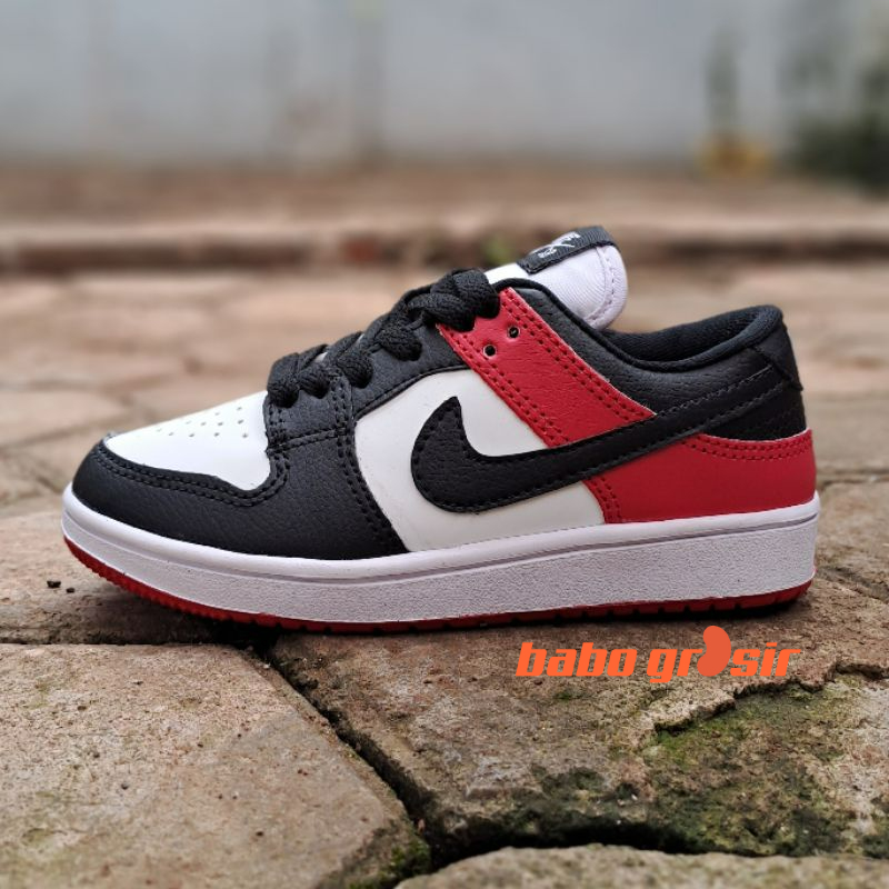 PROMO Sepatu Anak Nike SB Kids Red Black BNIB Premium, Upper PU Leather, Sol Rubber Anti Slip, Harga Termurah