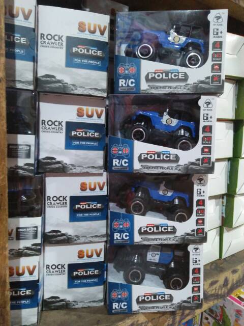 R/C JEEP SUV POLISI ROCK CRAWLER 1:43