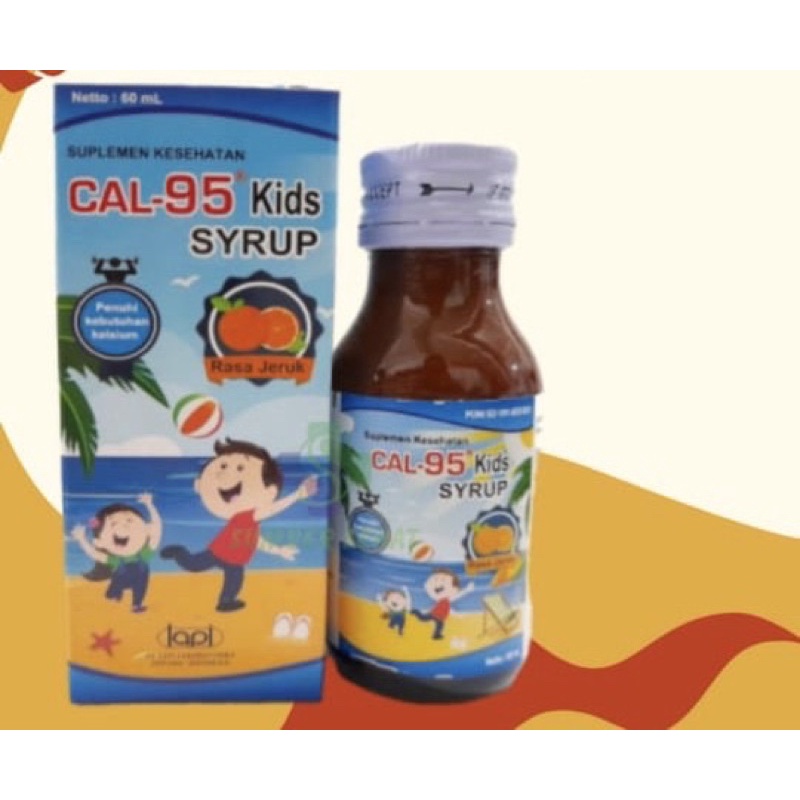 Cal 95 kids sirup 60 ml ( vitamin calcium pertumbuhan anak )