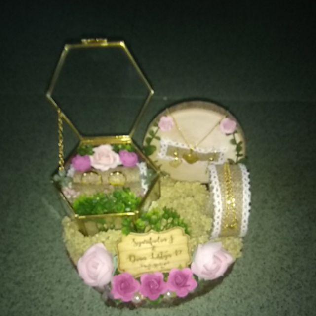 Tempat Cincin /terarrium Ringbox /ringbearer/ Tempat Maskawin/tempat Cincin Rustic /terarrium Rustic