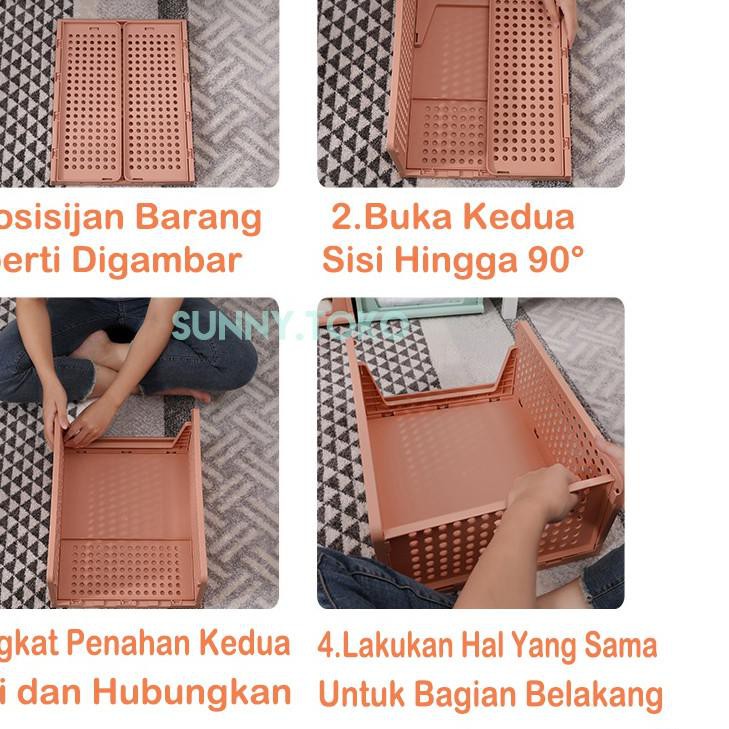 ☇ Rak Laci Pakaian Tempat Lipat Penyimpanan Barang Serbaguna Storage Pakaian Portable Rak Baju ♡