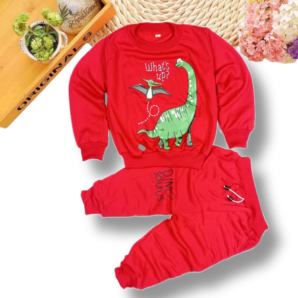 Baju Dinosaurus anak anak laki laki Setelan anak laki laki Setelan Sweater anak