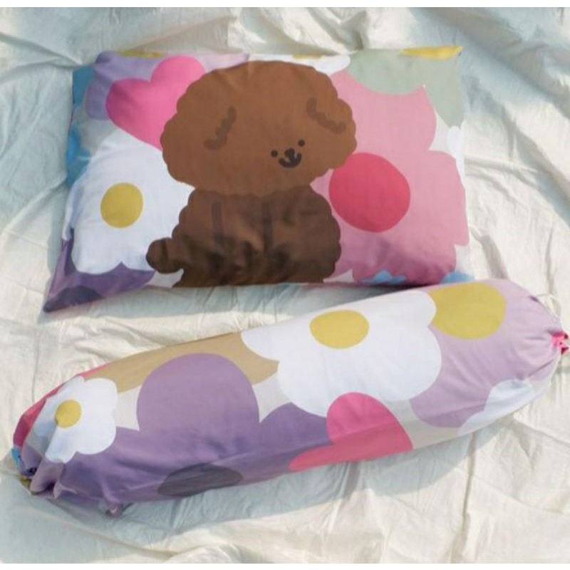 Kellysandco pillow bolster case walk on flower galore