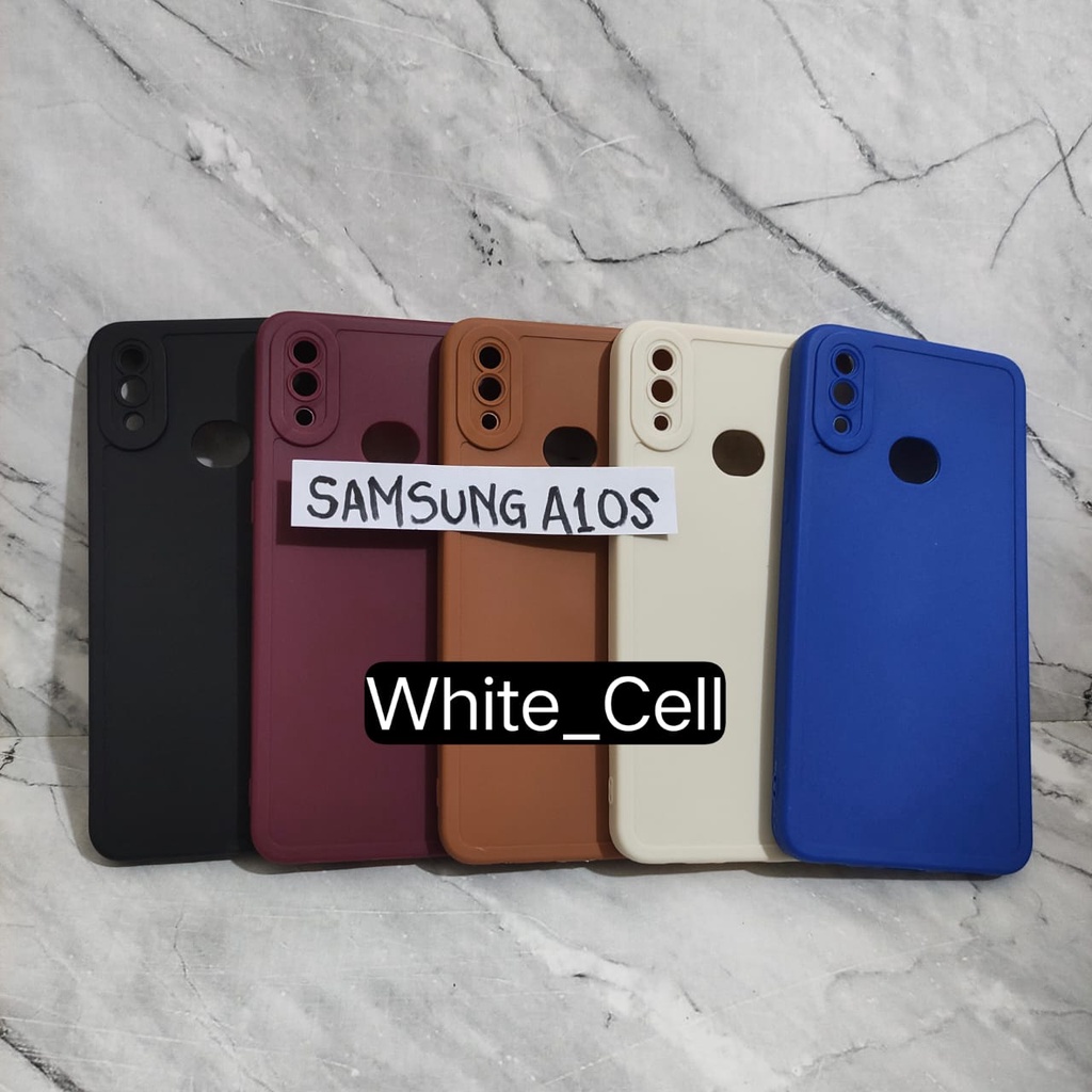 SoftCase ProCamera Silicon Matte Case Full Cover Samsung A02 A03 Core A03s  A10  A11  A12 A20s A21s A22 4G A02s White_Cell