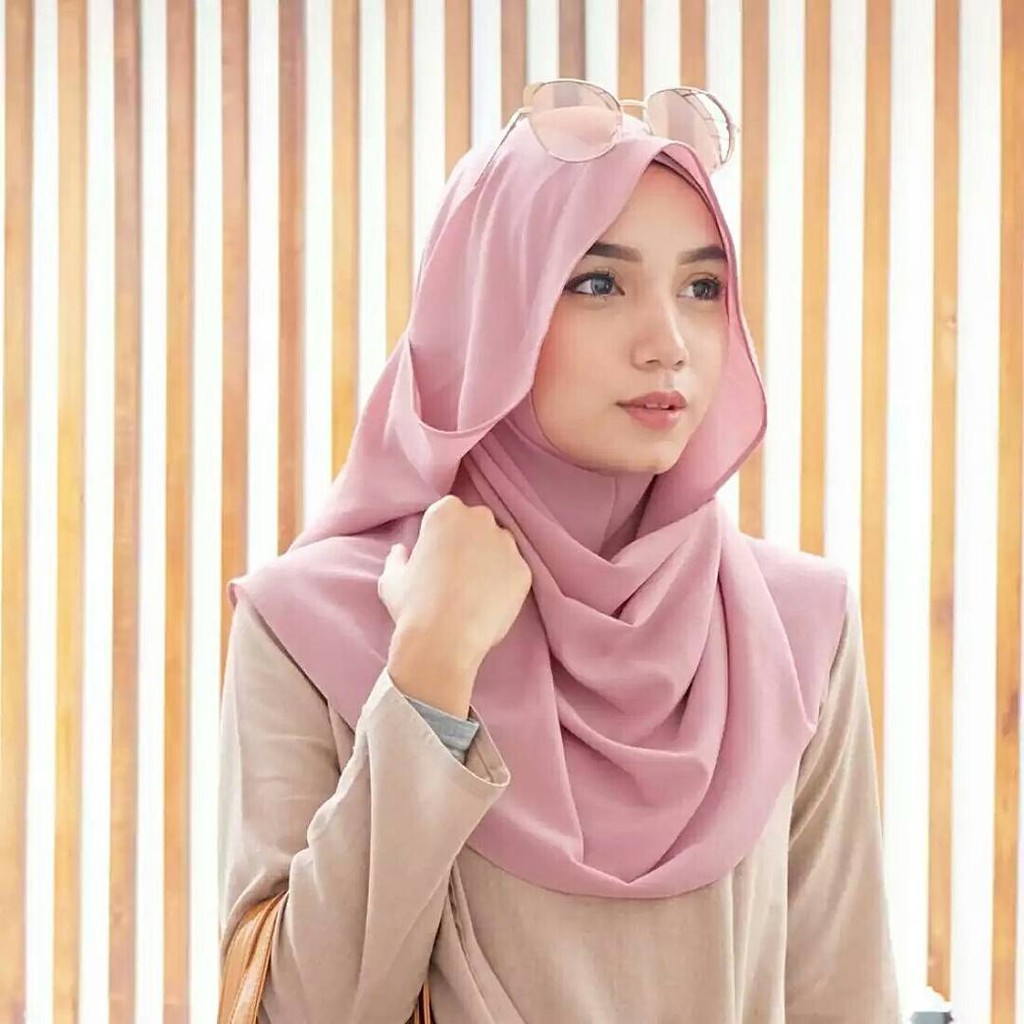  Jilbab  Pashmina  Hijab Kia Instan Diamond Georgette 