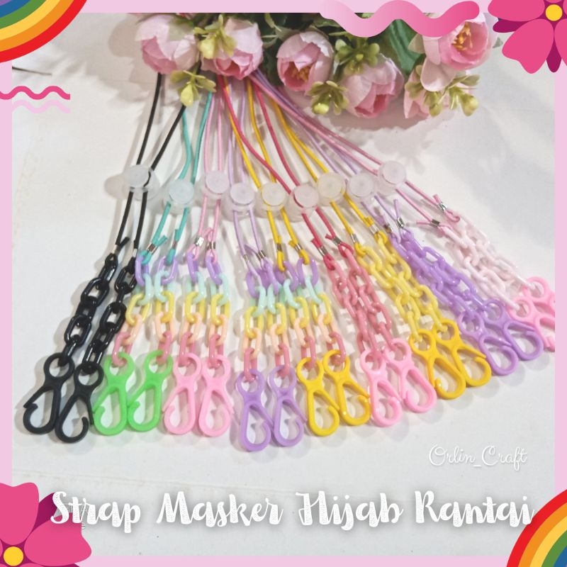 Strap Masker Konektor masker Strap Masker 2in1  Strap Masker Hijab Kalung Masker Hijab