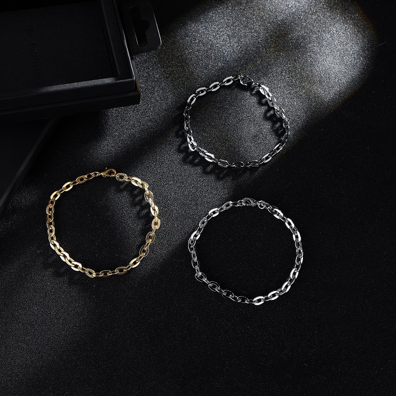 Hu Hu Hu Hu Hu Alat Bantu Pasang Kacamata♡ Gelang Rantai Gaya Hip Hop Untuk Unisex