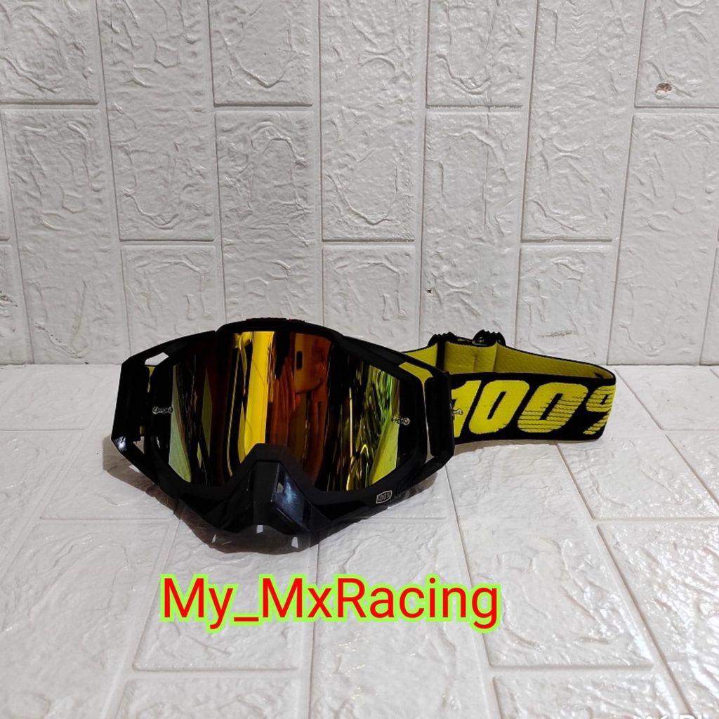 goggle cross trail or supermoto universal  berkendara kacamata helm goggle 100percen import kualitas premium goggle trail offroad bisa onroad berkualitas KODE 001