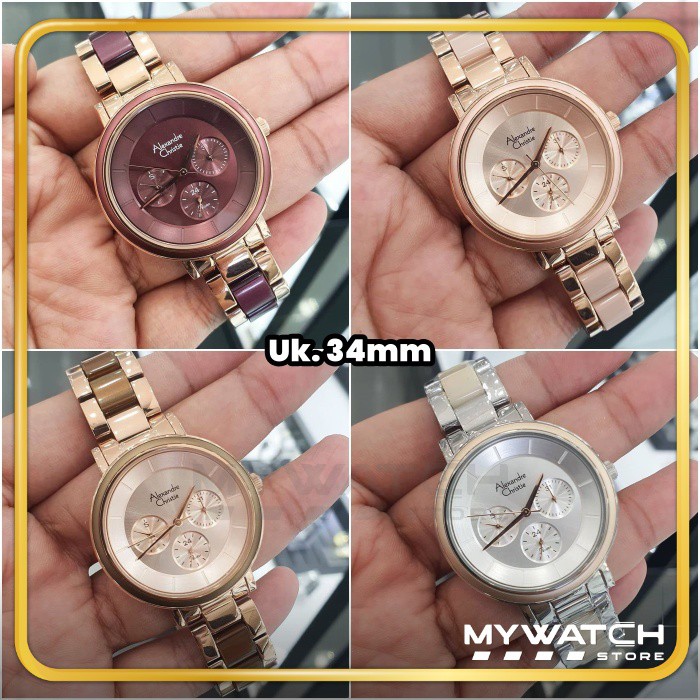 Jam Tangan Wanita Alexandre Christie Original AC 2918 Alexander Christy AC2918 Chronograph Aktif
