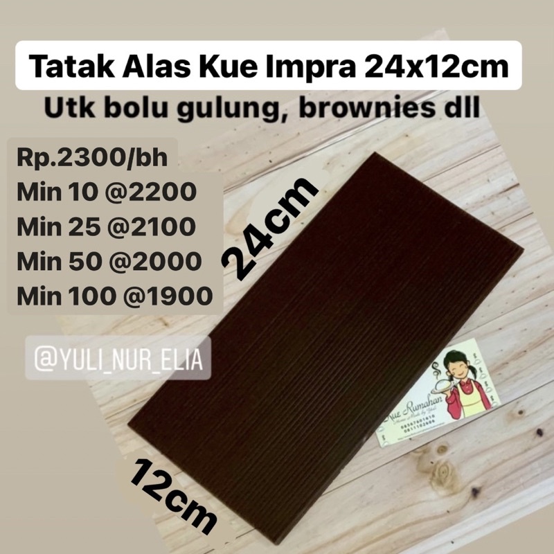 

Tatak Alas Kue Bahan Impra 24x12cm