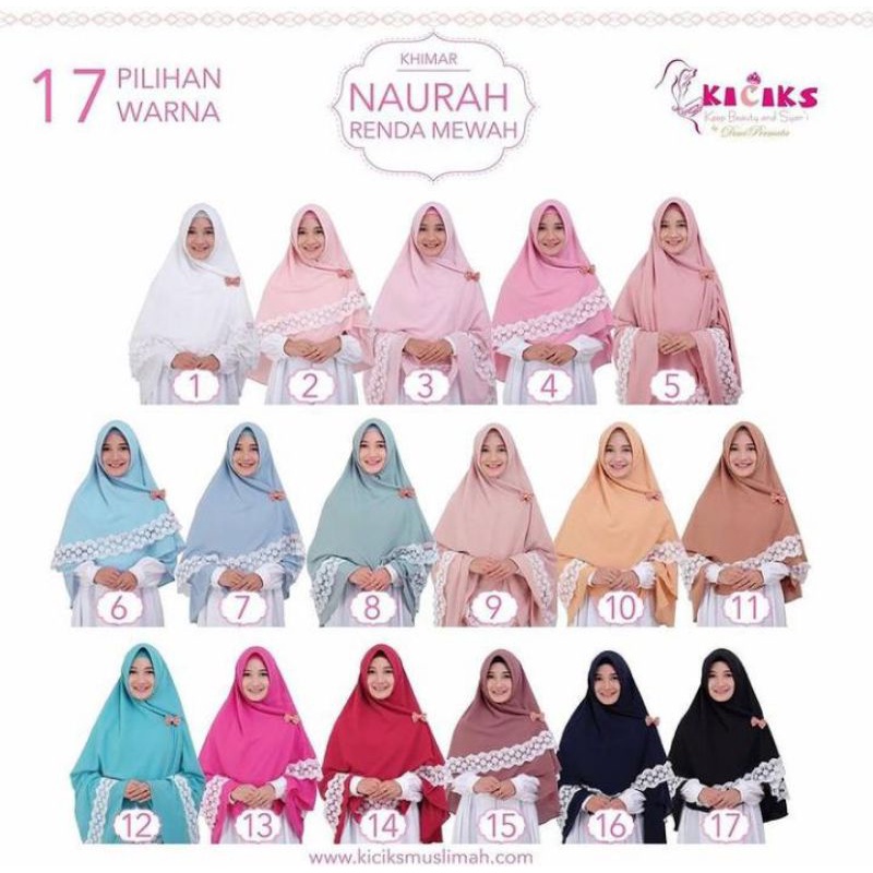 preloved khimar naurah renda kiciks