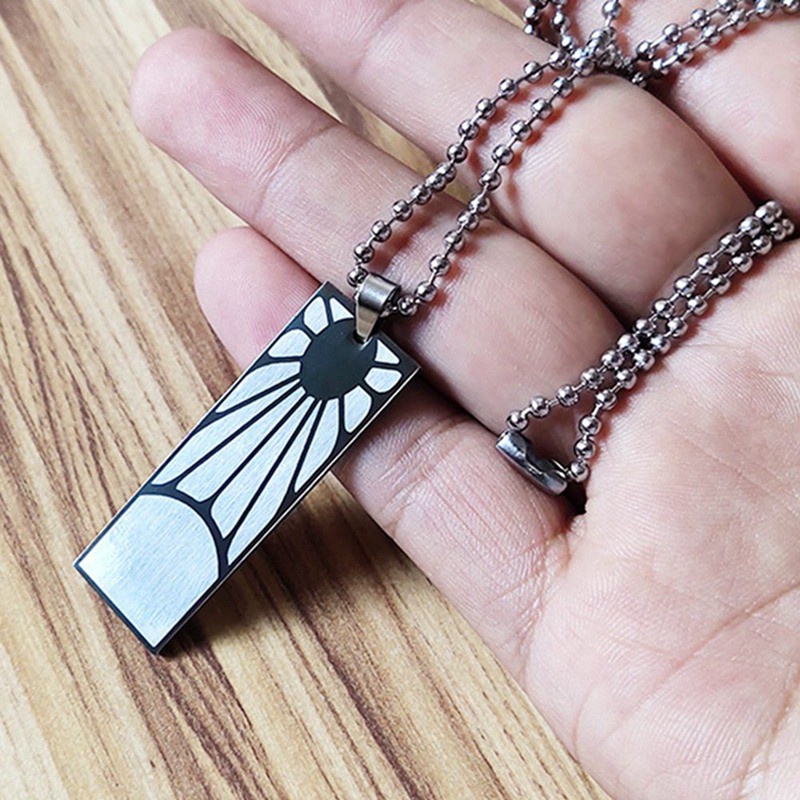 Demon Slayer:Kimetsu no Yaiba Kamado Tanjirou Necklace Pendant Chain COS Prop