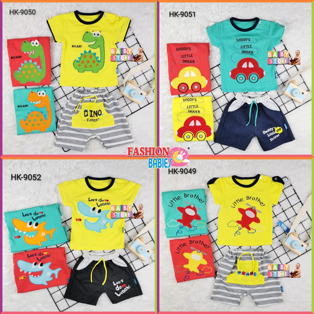 ❤ FashionBabies ❤ SETELAN CELANA PENDEK / SETELAN PENDEK BAYI LAKI-LAKI / BABY BOYS PANTS TEE ALLSIZE