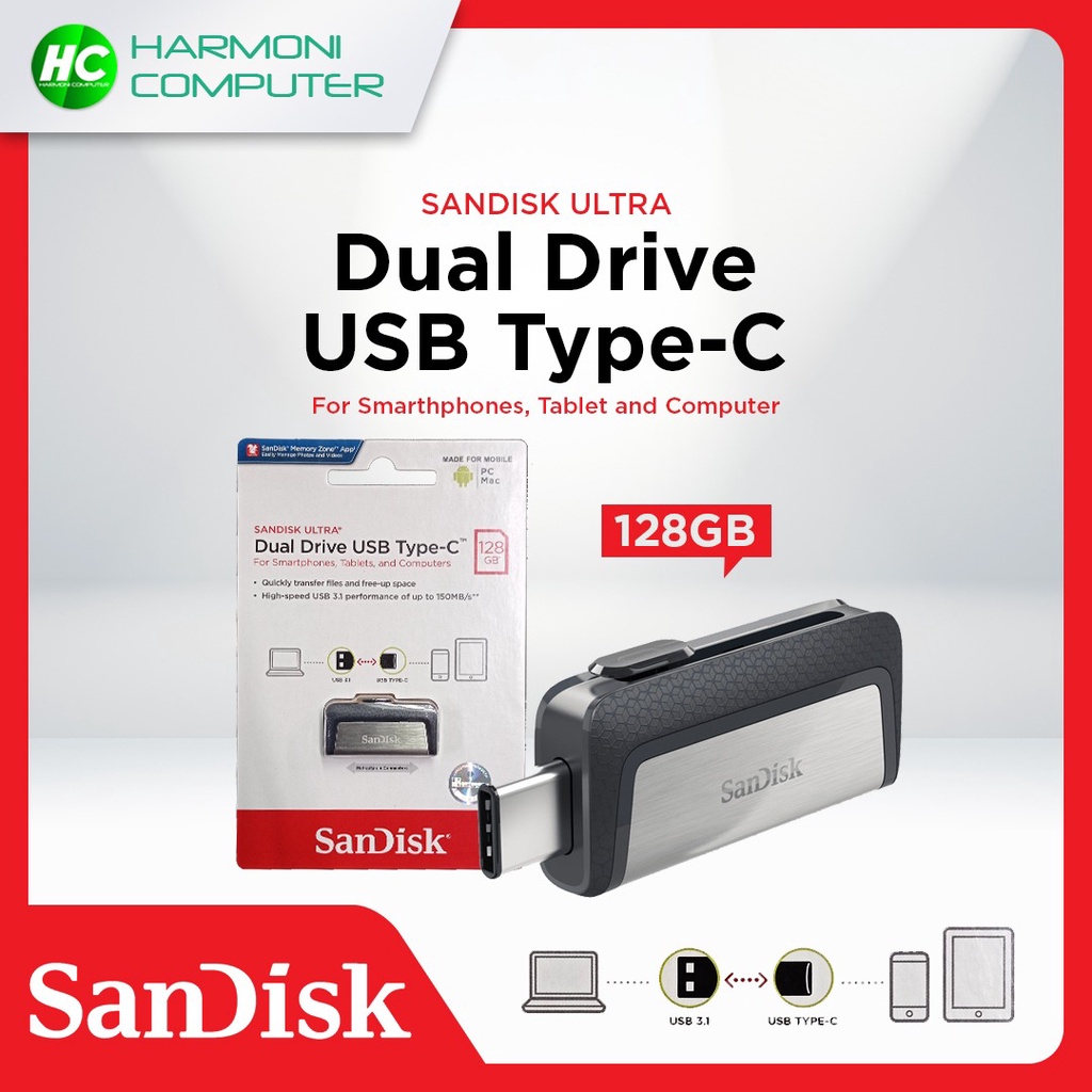 SANDISK FLASHDISK OTG TYPE-C 128GB