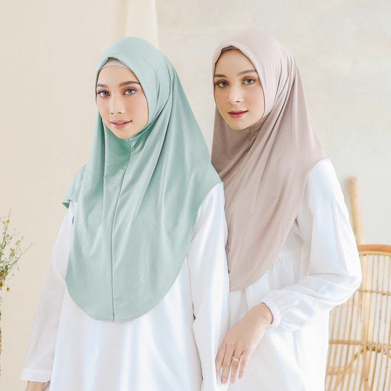 Bergo Hamidah Non Pet Jersey / Bergo Instan Non Pad Daily Jersey