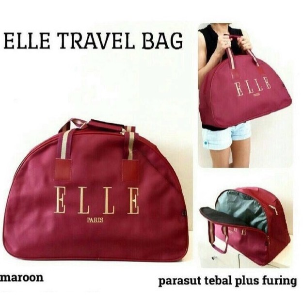 BAJ TAS TRAVEL KOPER TAS PAKAIAN JINJING PAKAIAN ELLE MAROON TRAVEL BAG ORGANIZER TAS TF034