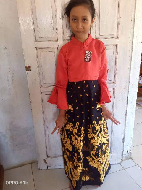 Gamis Batik Anak Usia 10-13th Couple Keluarga