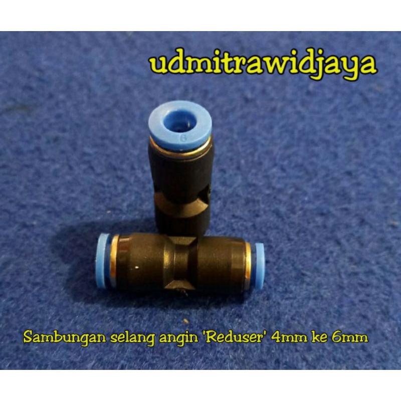 Fitting Reducer - XPG8-6(8mmx6mm) - Lurus Sambungan Selang “XCPC” sambungan selang angin 4mm 6mm 8mm 10mm 12mm reduser selang klakson telolet neple angin over selang selang pu angin hight pressure fitting phneumatic reduser 4mm ke 6mm spg 8-12 xpg xcpg