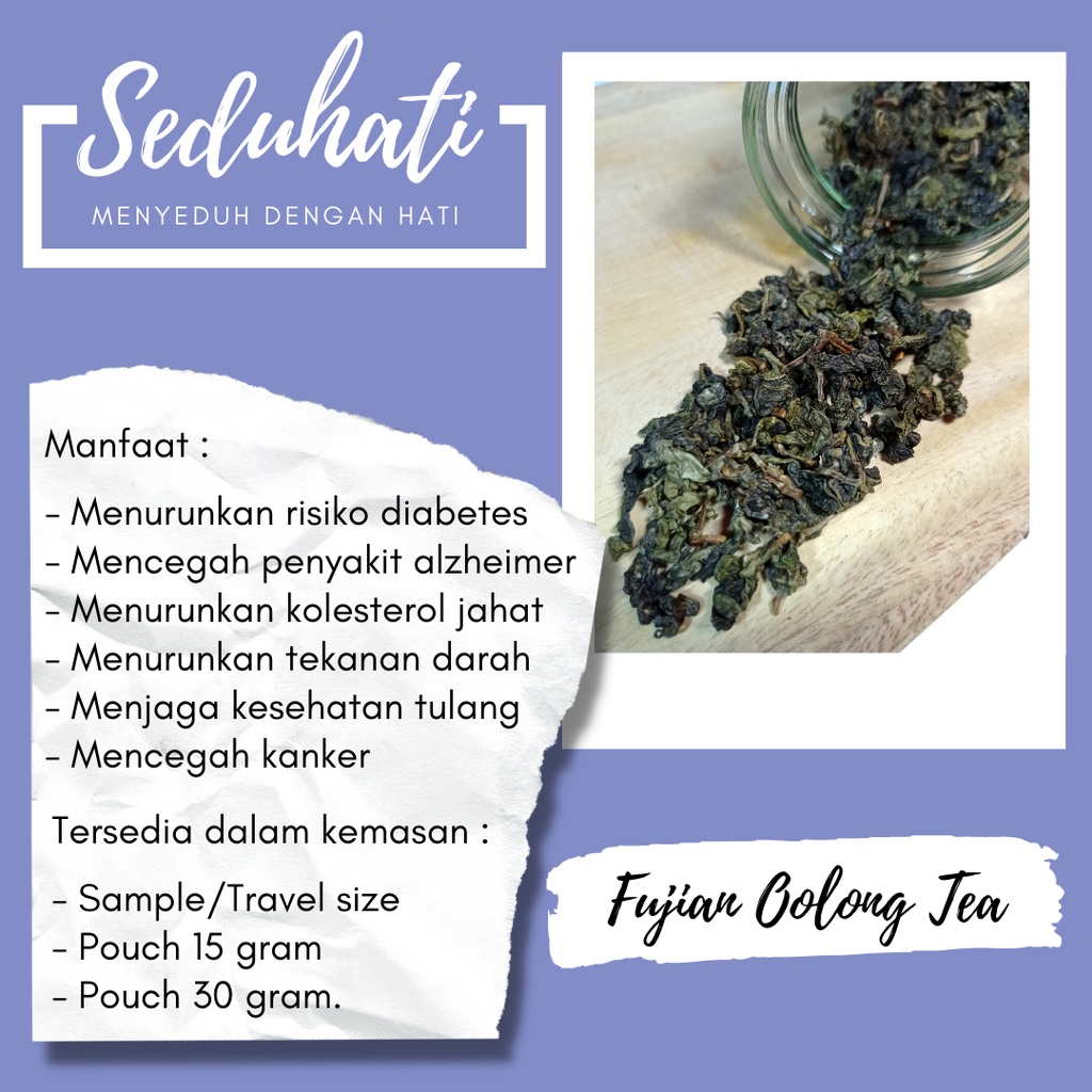 

Seduhati Fujian Oolong Tea Premium/ Teh Oolong Fujian China Premium- Teh Premium Herbal/ Tea Tube/ Hampers/Hadiah Unik