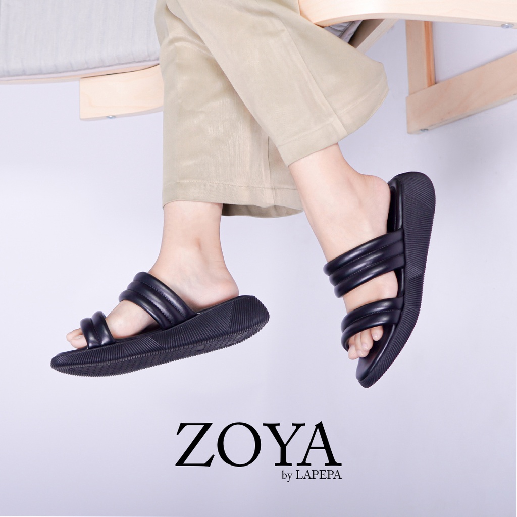 AVLINSTORE - tipe ZOYA Sandal Wanita Wedges Sendal Cewek Platform Model Ban dua unik Lucu