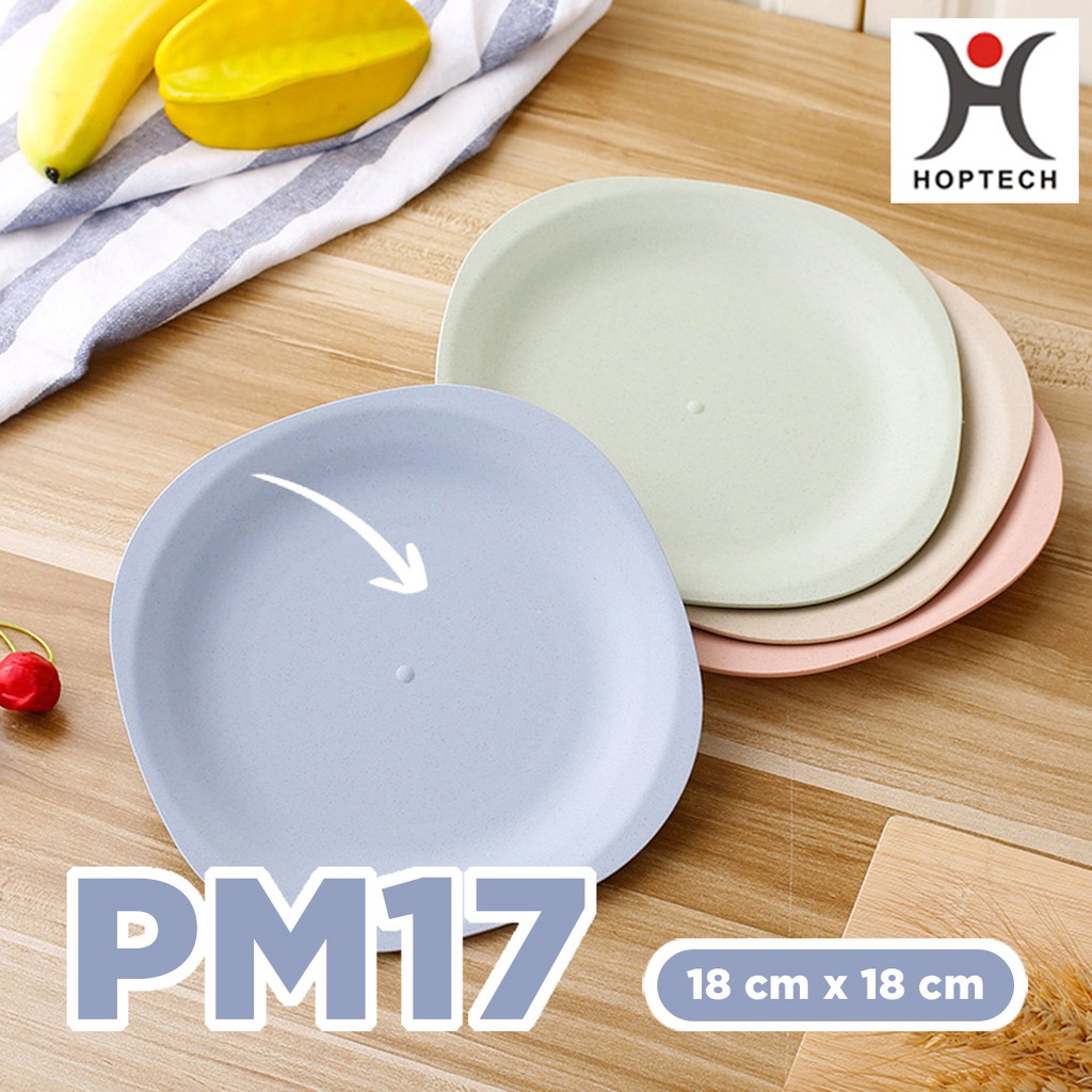 Piring Oval  Wheatstraw Plate Piring Plastik Microwave Warna Warni | BPA Free | Gandum kokoh-PM17 OVAL BIRU