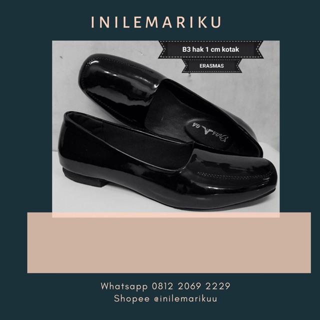 Sepatu dinas Sepatu PDH Bulat Erasmas Persit, Bhayangkari, Polwan, PNS, Polri, Kowad, Dishub,