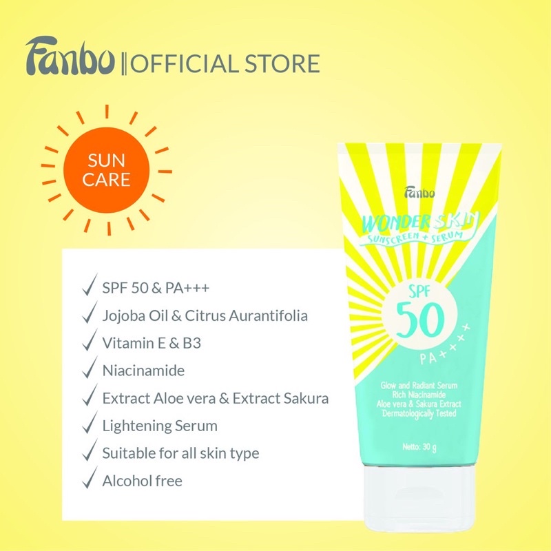 Fanbo Wonder Skin Sunscreen + Serum 30gr