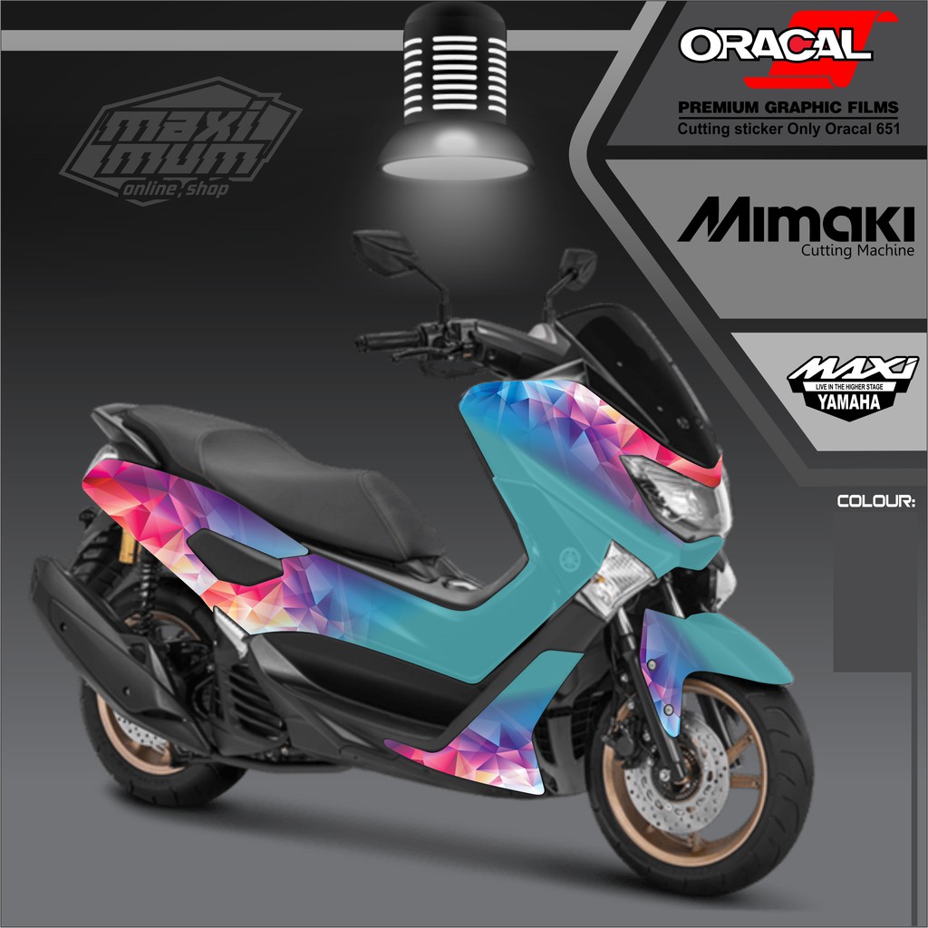 DECAL YAMAHA NMAX FULL BODY BIRU MUDA
