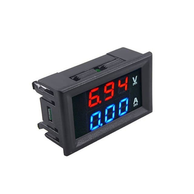 Combo Amperemeter + Voltmeter Digital 0-100v 10A ammeter red blue