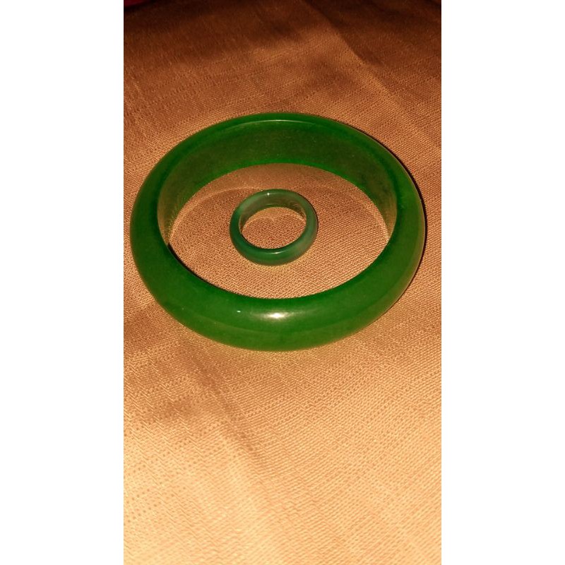 paket (gelang+cincin giok)