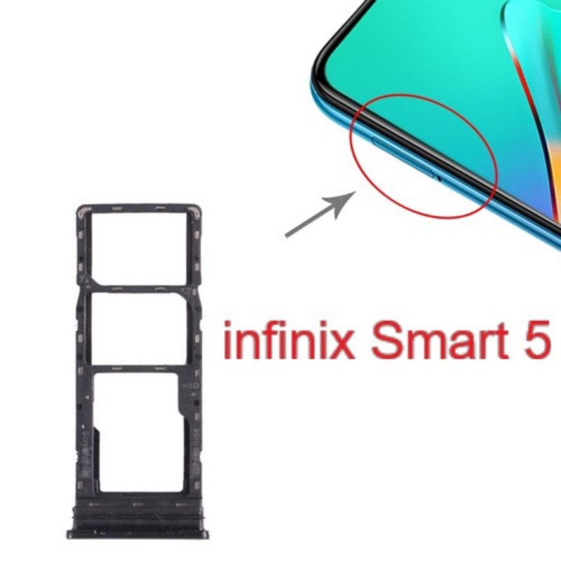 Simtray Simlock Slot kartu Tempat Sim Infinix Smart 5 X657 Original