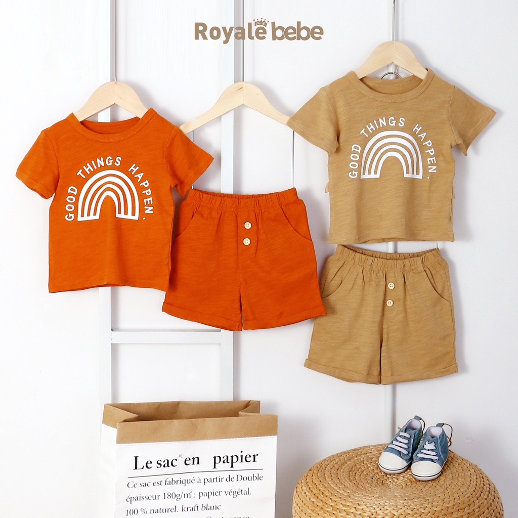 ROYALE BEBE BRIXTON SET - SETELAN ANAK BAJU PENDEK CELANA PENDEK SETELAN BAJU ANAK 1 - 3 TAHUN