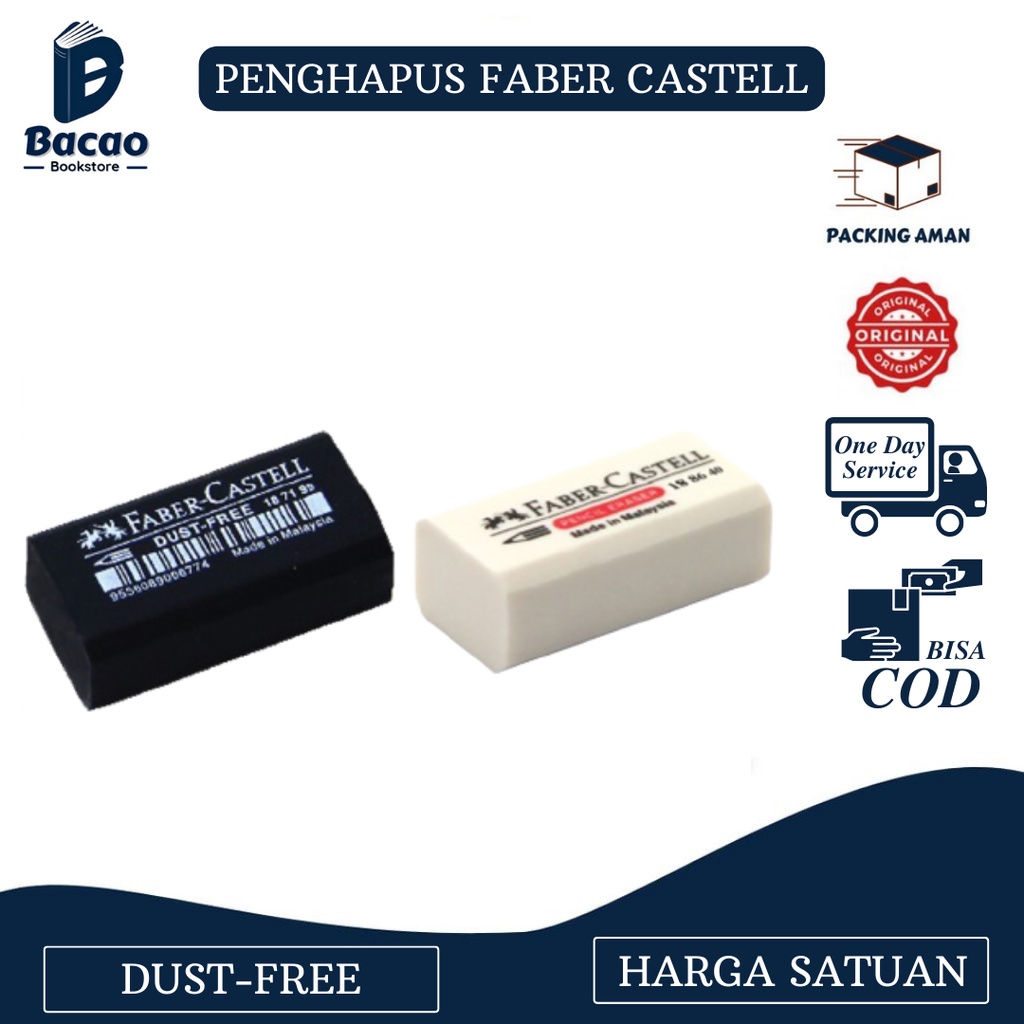 

Penghapus Faber Castell Dust-Free Kecil Putih Hitam - Faber-Castell