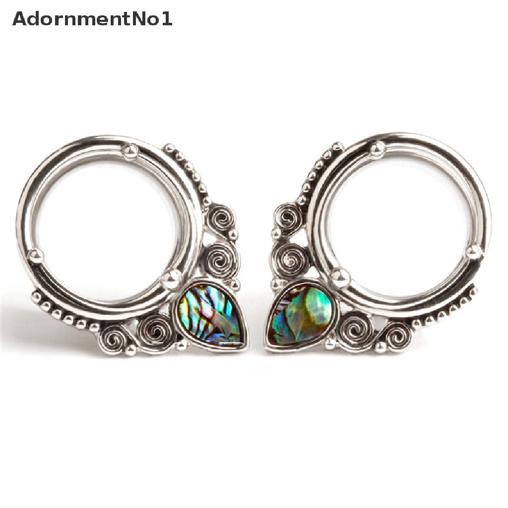 (AdornmentNo1) Ear Plug Pembesar Lubang Tindik Telinga Bahan Stainless Steel Untuk Pria / Wanita