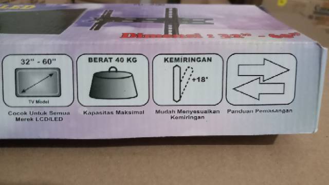 Briket penopang tv led ukuran 32in ~ 60in bester kuat