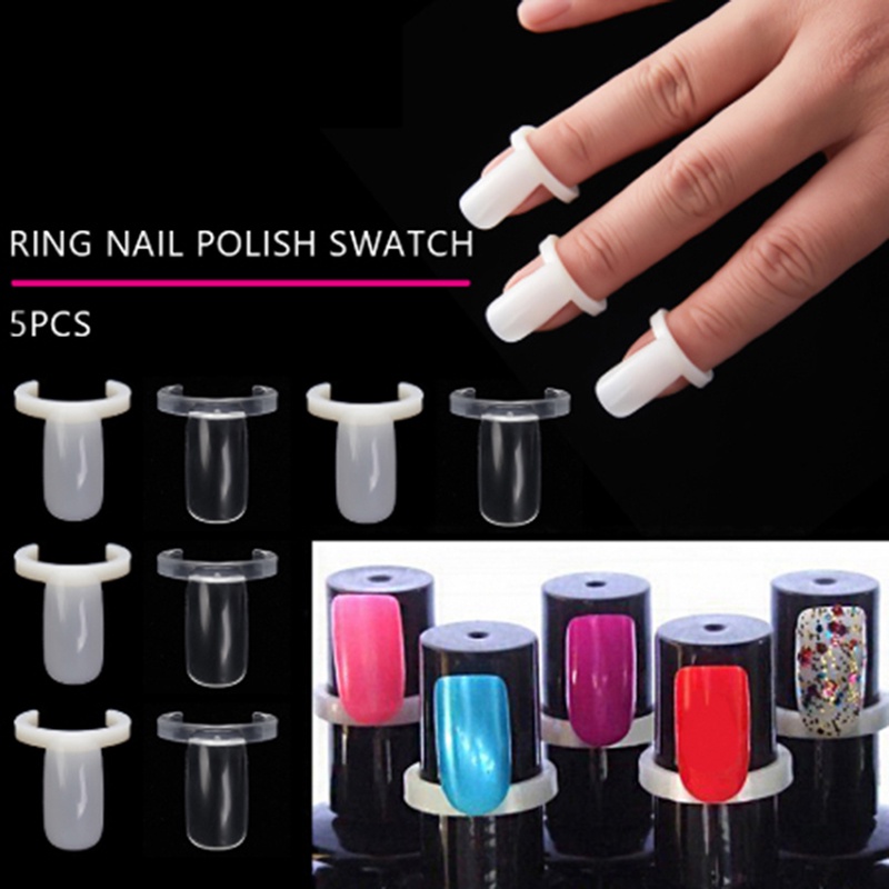 [FULL] 50pcs nail art ring color card display board plastic nail art practice ring set