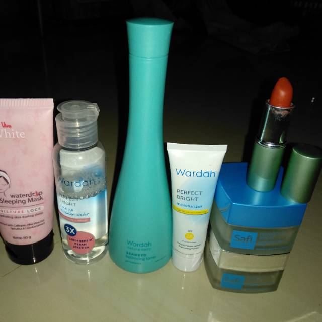 Micellar wardah safi white expert day cream dan night cream lipstik wardah exclusive mango 26